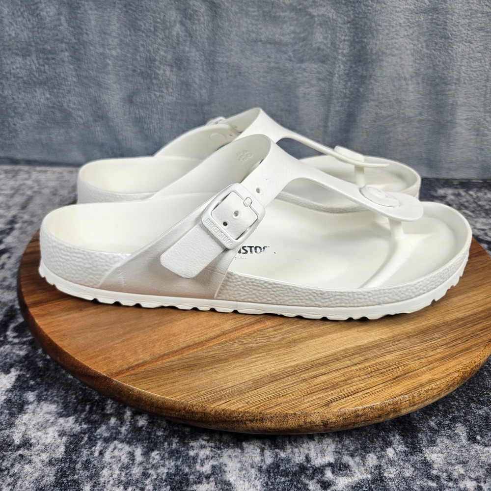Birkenstock Gizeh EVA Sandals Womens Size 9 White Thong Waterproof Comfort Shoes